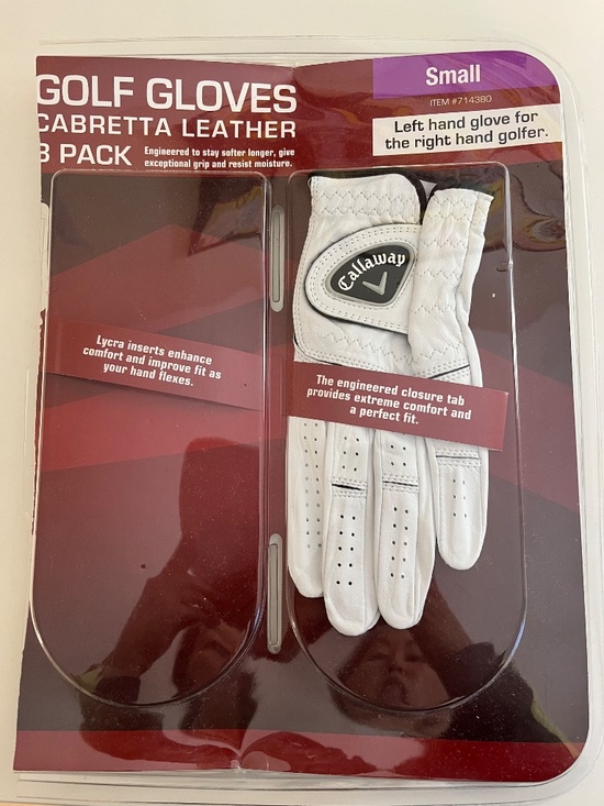 Callaway Cabretta Leather Golf Gloves Small Left Hand 2 Pack New Premium Grip - Picture 4 of 4